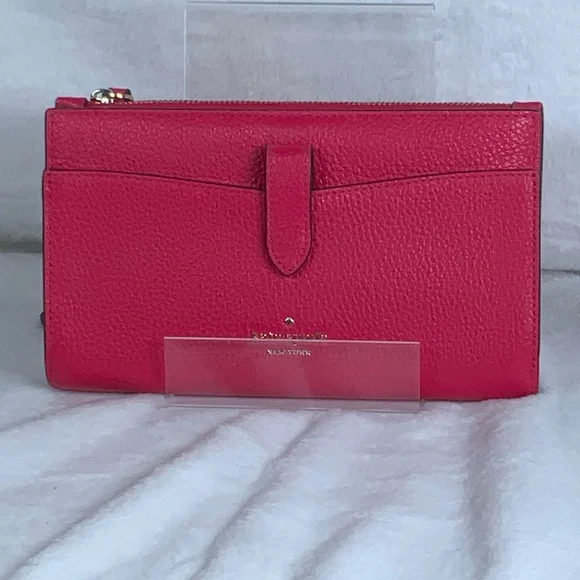 Kate Spade Fuchsia Leather Wallet and phone holder - Picture 1 of 6